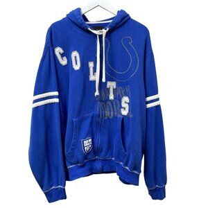 NFL COLTS Zip Front Hoodie Large Mens Football Sweatshirt Blue Indianapolis